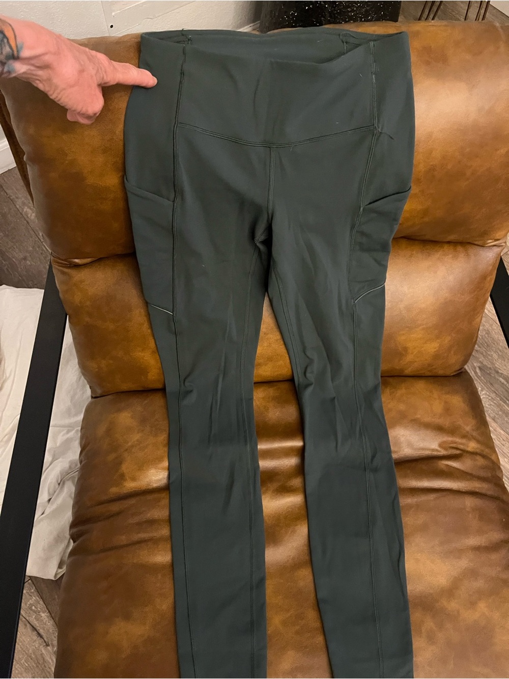 lululemon athletica Olive Green High-Rise Leggings